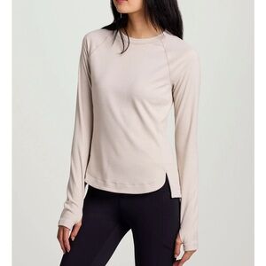 NWT Avalanche Super Soft Beige Long Sleeve Athletic Top Warm Layer Size S